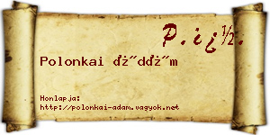 Polonkai Ádám névjegykártya