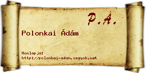 Polonkai Ádám névjegykártya